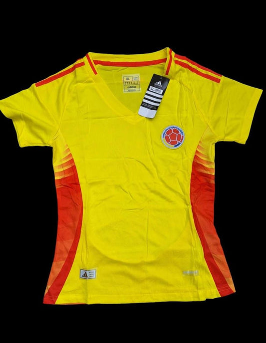 CAMISETA DE COLOMBIA AMARILLO DAMA COPA AMERICA 2024