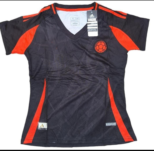 CAMISETA DE COLOMBIA NEGRO DAMA COPA AMERICA 2024